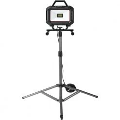 Black and Red Integrated LED Portable Work Light with TriPod by Honeywell