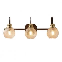 22.5 in. 3-Light Black Vanity Light with Clear Glass Shades by Tatahance