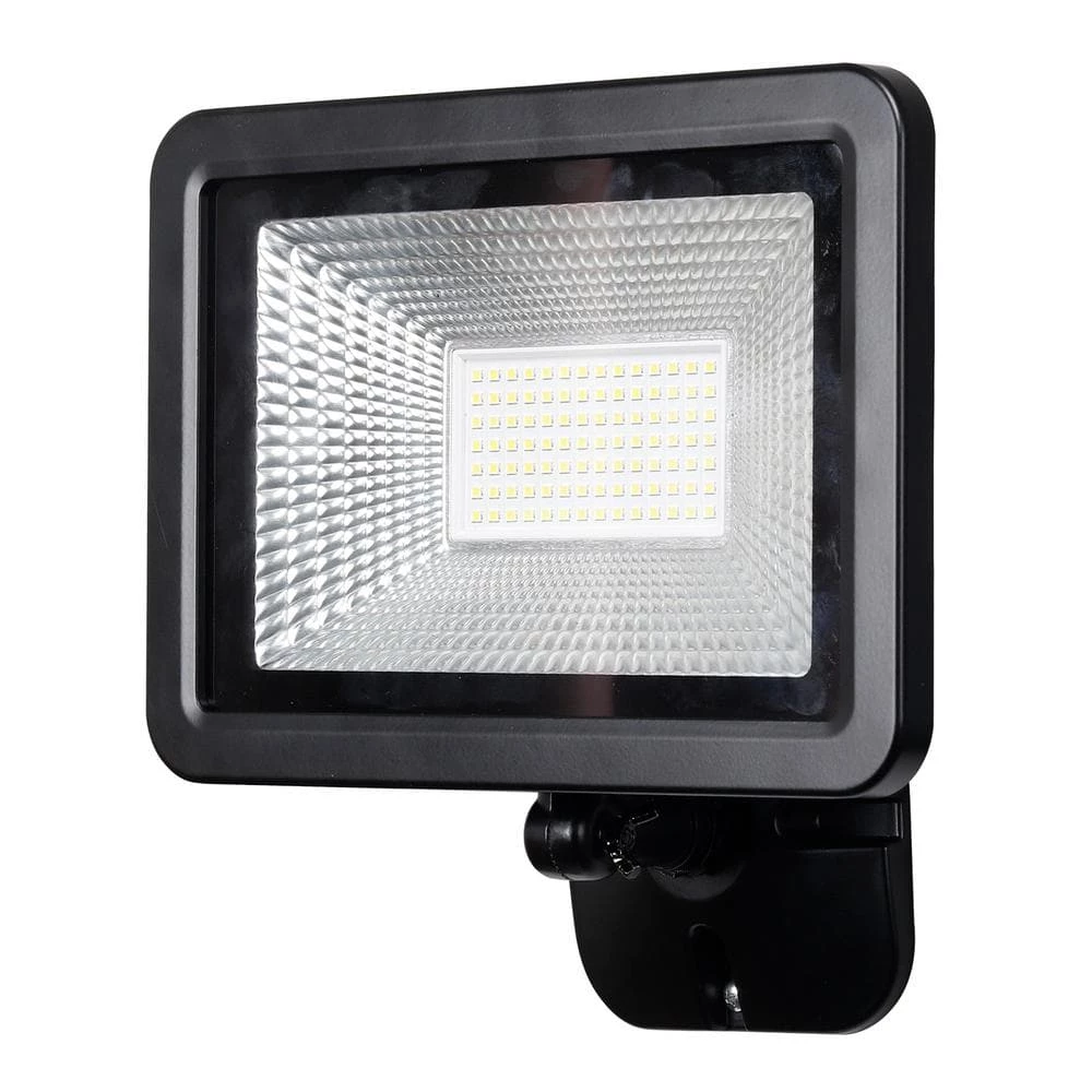 55-Watt Equivalent LED Black Flood Area Light with Knuckle Mount, 5000 Lumens by Honeywell