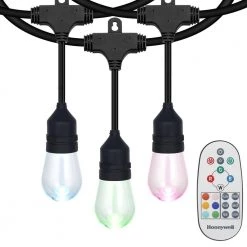 24 ft. Outdoor/Indoor Plug-In String Light Color Changing Set with Remote Control by Honeywell