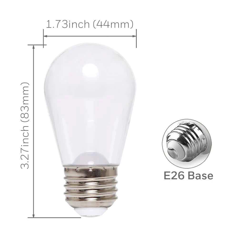 12-Light 24 ft. Indoor/Outdoor Plug-In A-Shape Bulb LED String Light by Honeywell - Image 2