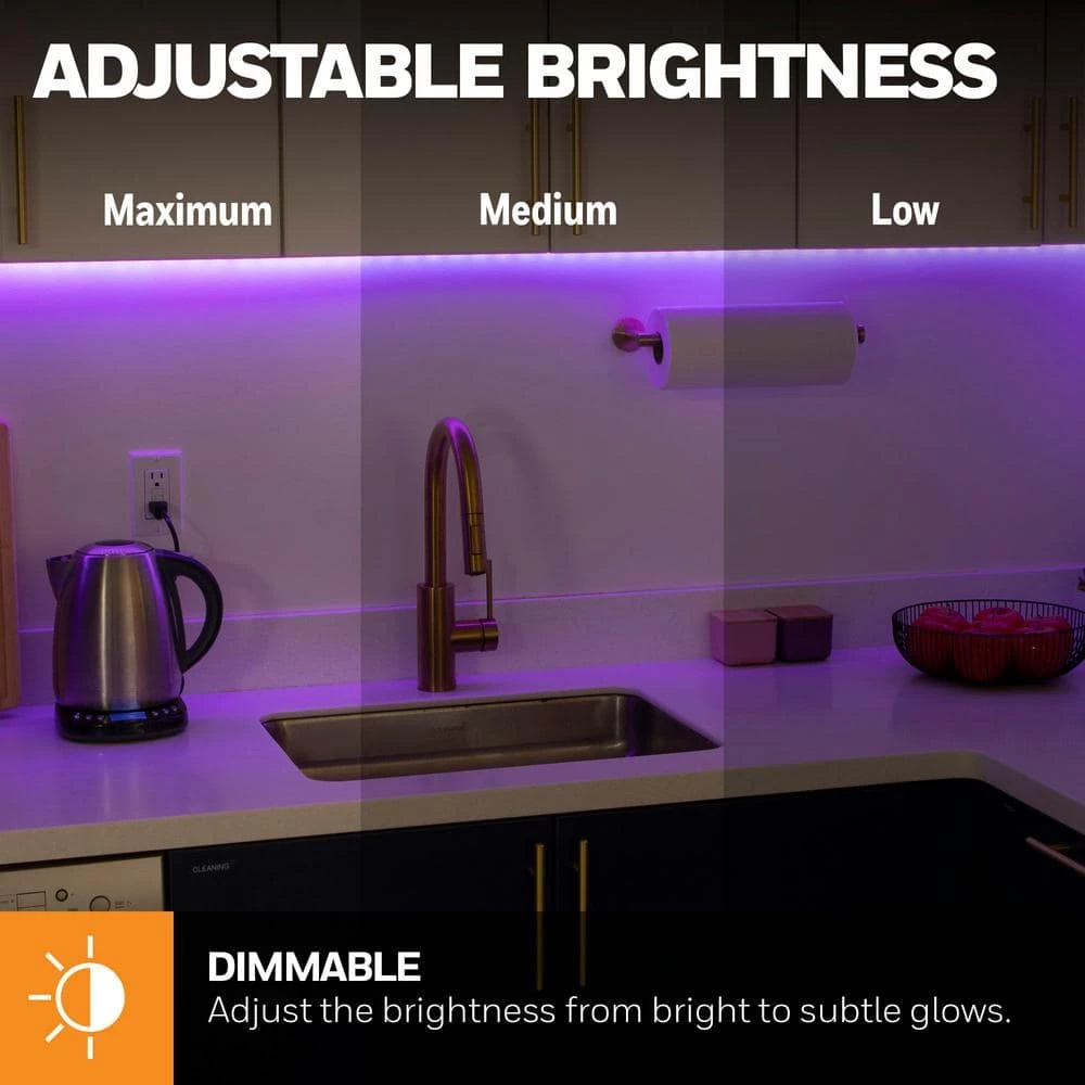 13.2 ft. Weatherproof 20-Color LED RGB Under Cabinet Light Strip for Indoor and Outdoor Use, with Remote Control by Honeywell - Image 5