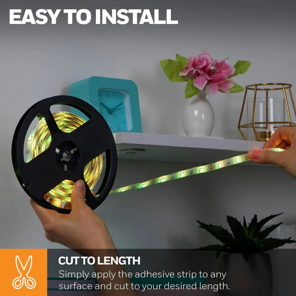 13.2 ft. Weatherproof 20-Color LED RGB Under Cabinet Light Strip for Indoor and Outdoor Use, with Remote Control by Honeywell - Image 8