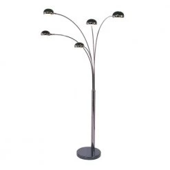 Mushroom 85 in. 5-Light Black Nickel Arc Lamp by NOVA of California