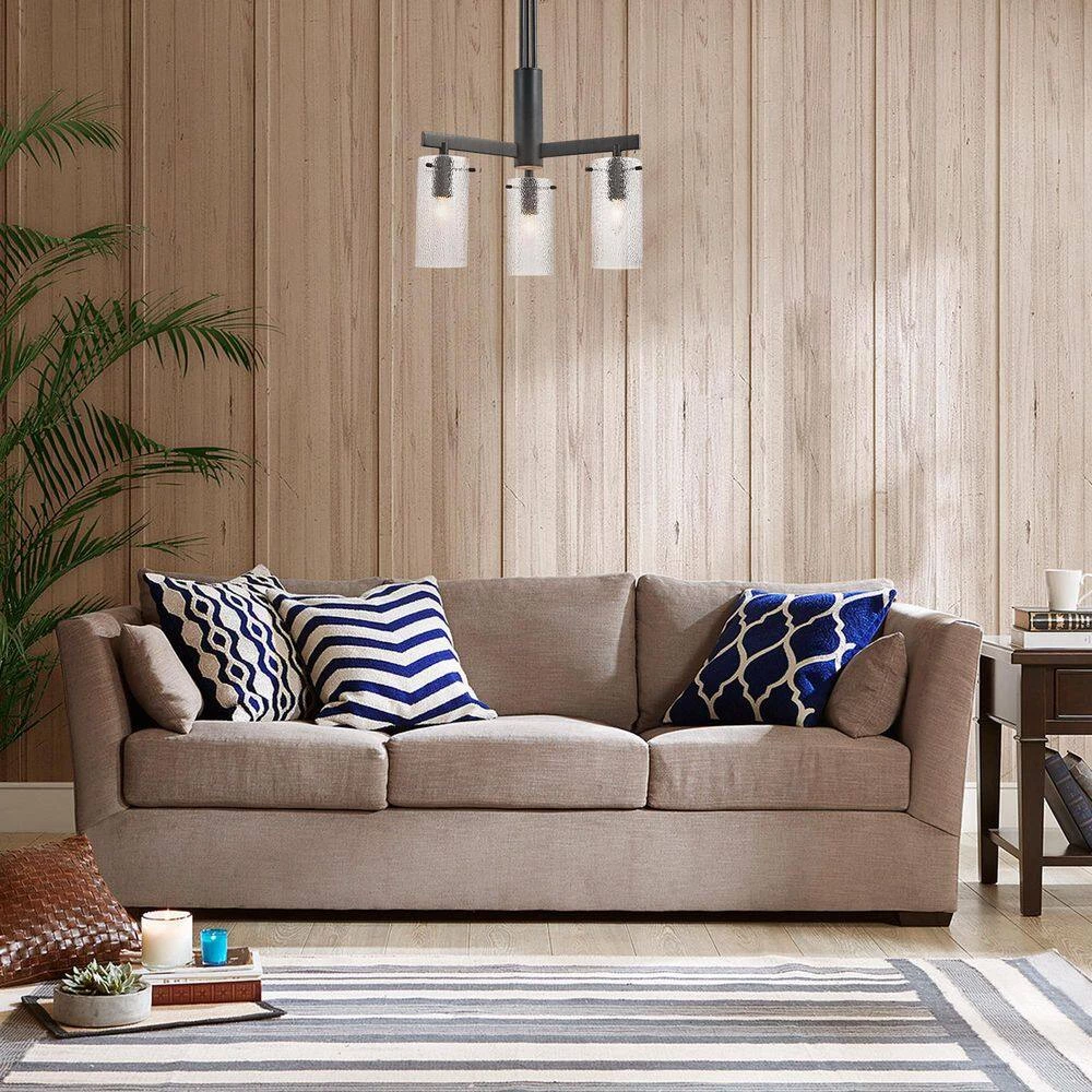 3-Light Modern Matte Black Kitchen Pendant Lighting Contemporary Dining Room Chandelier with Glass Cylinder Shades by SILJOY - Image 9