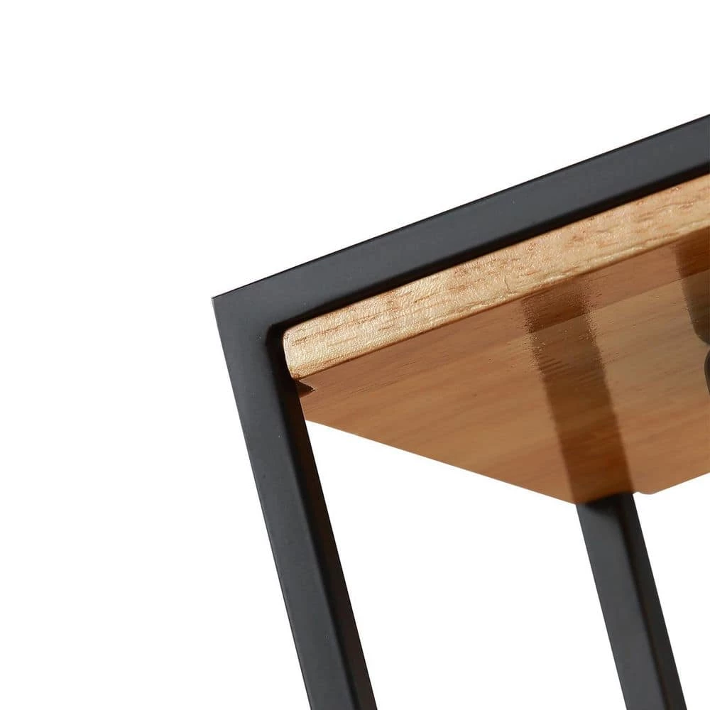 Black Farmhouse Kitchen Pendant Lighting Fixture 1-Light Rustic Wood Cage Island Hanging Mini Pendant Light by SILJOY - Image 6