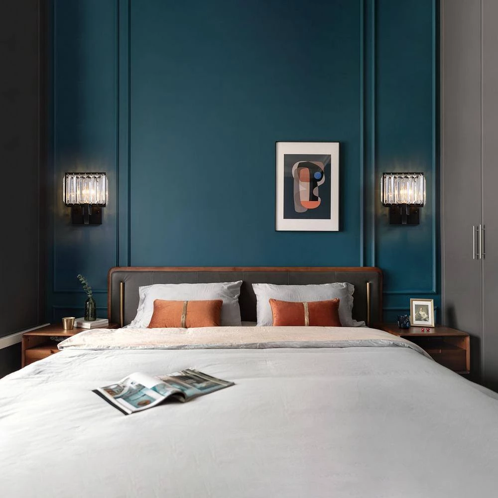 1-Light Black Crystal Wall Sconce by SILJOY - Image 7