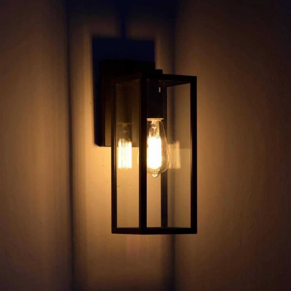 5 in. W 1-Light Black Sconce with Seeded Glass Shade by Tatahance - Image 5