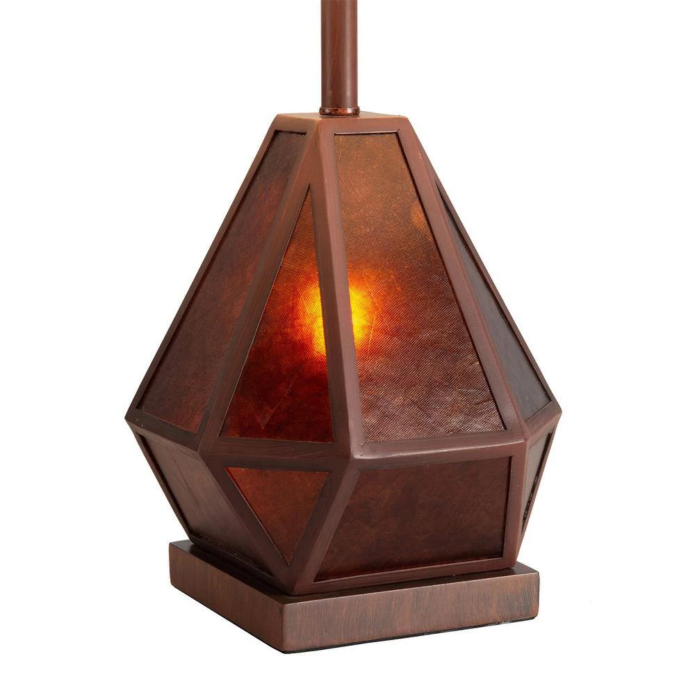 22 in. Bronze Artifacts Table Lamp With Night Light by NOVA of California - Image 4