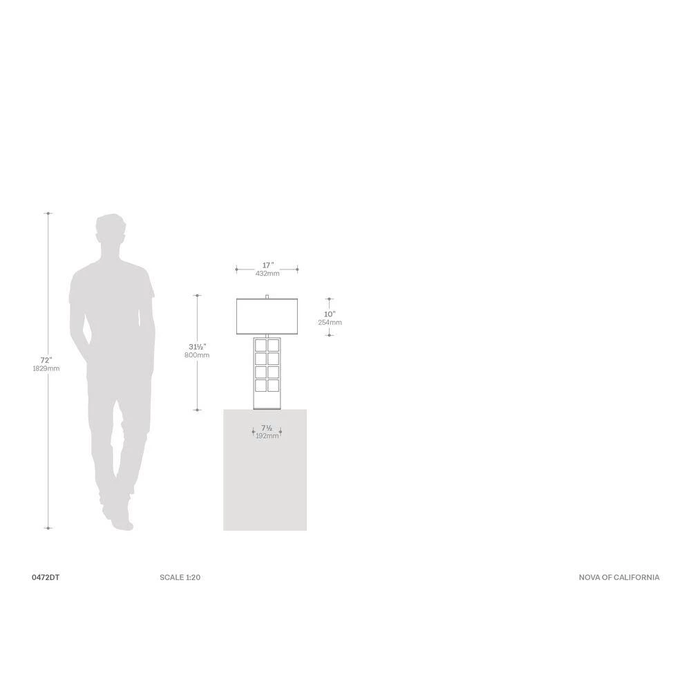 Ventana 32 in. Brown Table Lamp by NOVA of California - Image 6