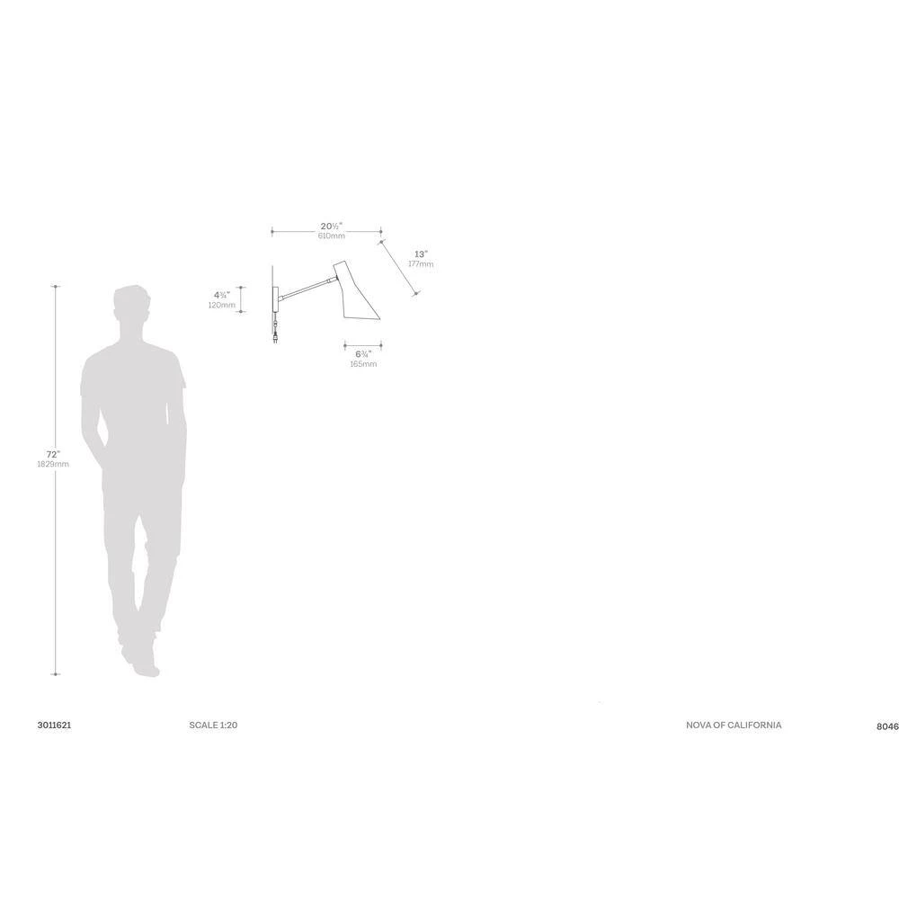 Solana Brushed Brass LED Sconce by NOVA of California - Image 5