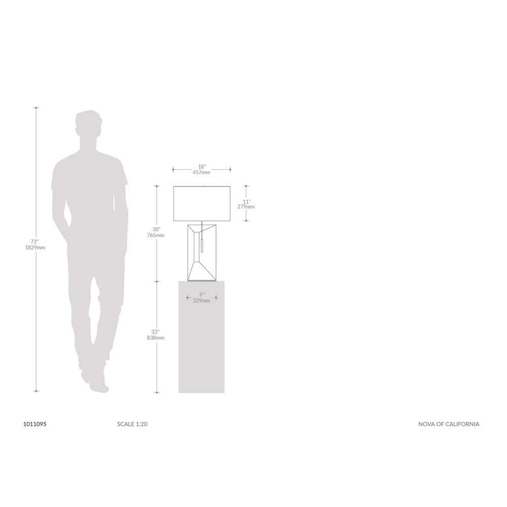Parallux Standing Table Lamp Charcoal Gray by NOVA of California - Image 2