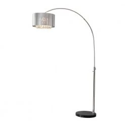 94 in. Marilyn Chrome 1-Light Arc Lamp by NOVA of California