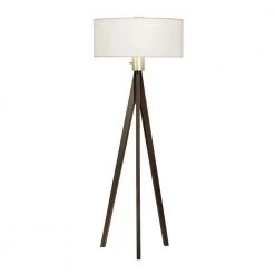 Tripod 58 in. Dark Brown Floor Lamp with 3-Lights by NOVA of California