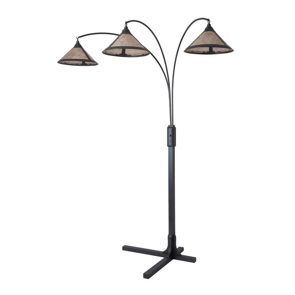 Mica 86 in. Dark Brown Arc Lamp with 3-Lights by NOVA of California - Image 2