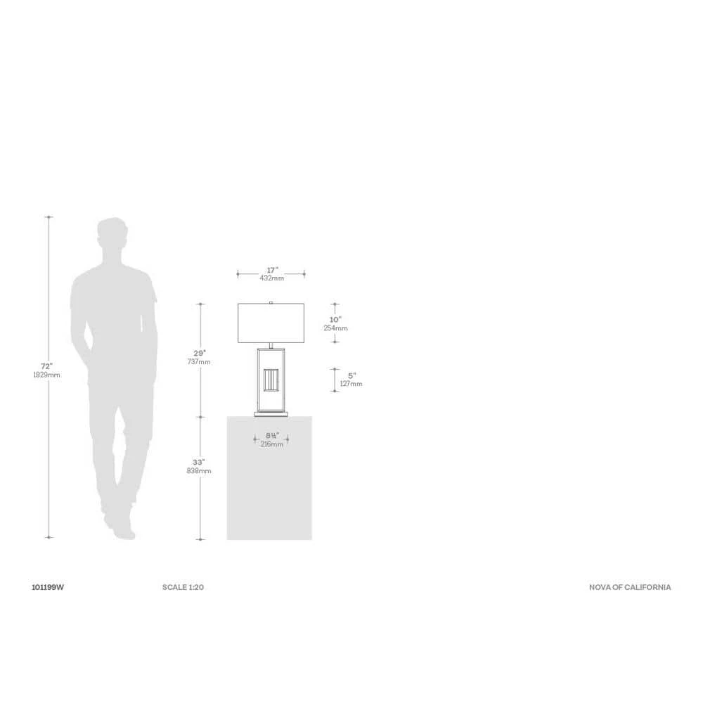 Deus Ex Machina 29 in. Dark Brown Table Lamp by NOVA of California - Image 2