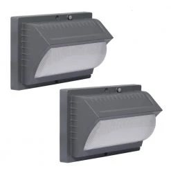 22-Watt Equivalent Integrated LED Gray Dusk to Dawn Wall Pack Light, 5000K by Honeywell