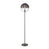 Saturnia 63 in. Gunmetal Floor Lamp with Smoked Glass by NOVA of California