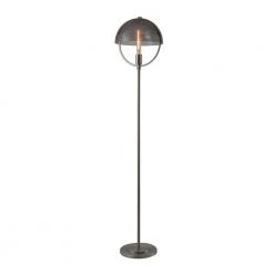 Saturnia 63 in. Gunmetal Floor Lamp with Smoked Glass by NOVA of California