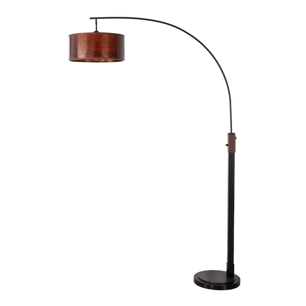 85 in. Gunmetal Layers 1-Light Arc Lamp by NOVA of California