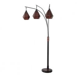 85 in. Gunmetal Artifacts 3-Light Arc Lamp by NOVA of California