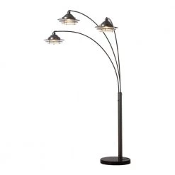 83 in. Gunmetal Paramount 3-Light Arc Lamp by NOVA of California
