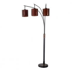 85 in. Gunmetal Layers 3-Light Arc Lamp by NOVA of California
