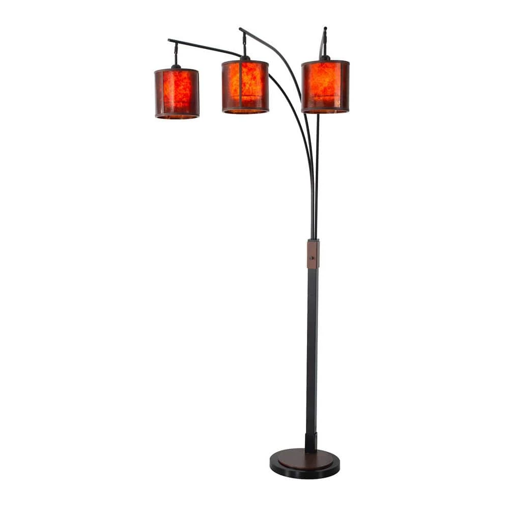 85 in. Gunmetal Layers 3-Light Arc Lamp by NOVA of California - Image 3