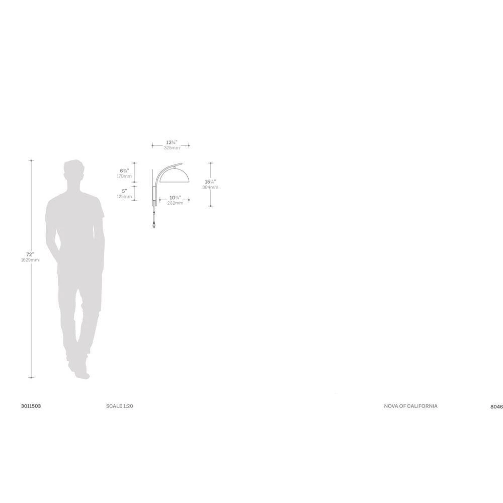 Domus Gunmetal LED Sconce by NOVA of California - Image 5