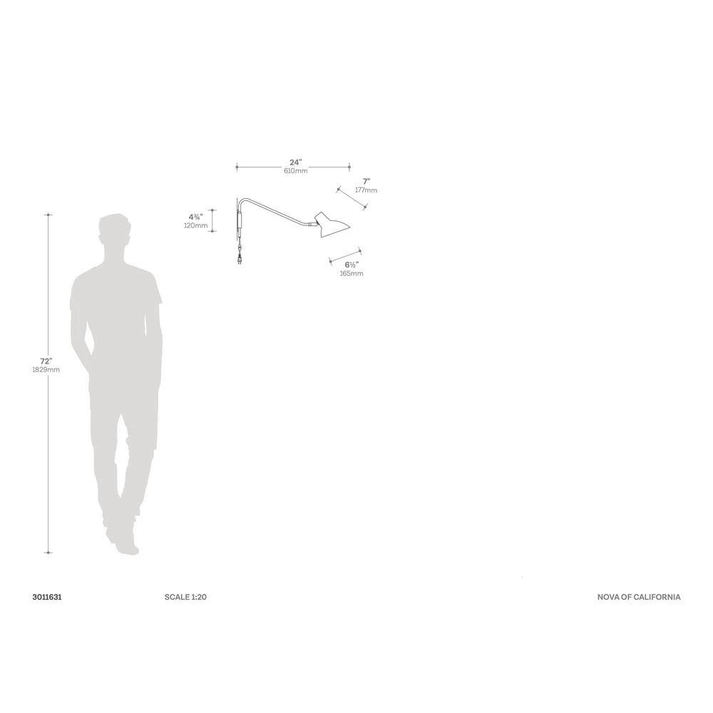 Swing Gunmetal LED Sconce by NOVA of California - Image 5