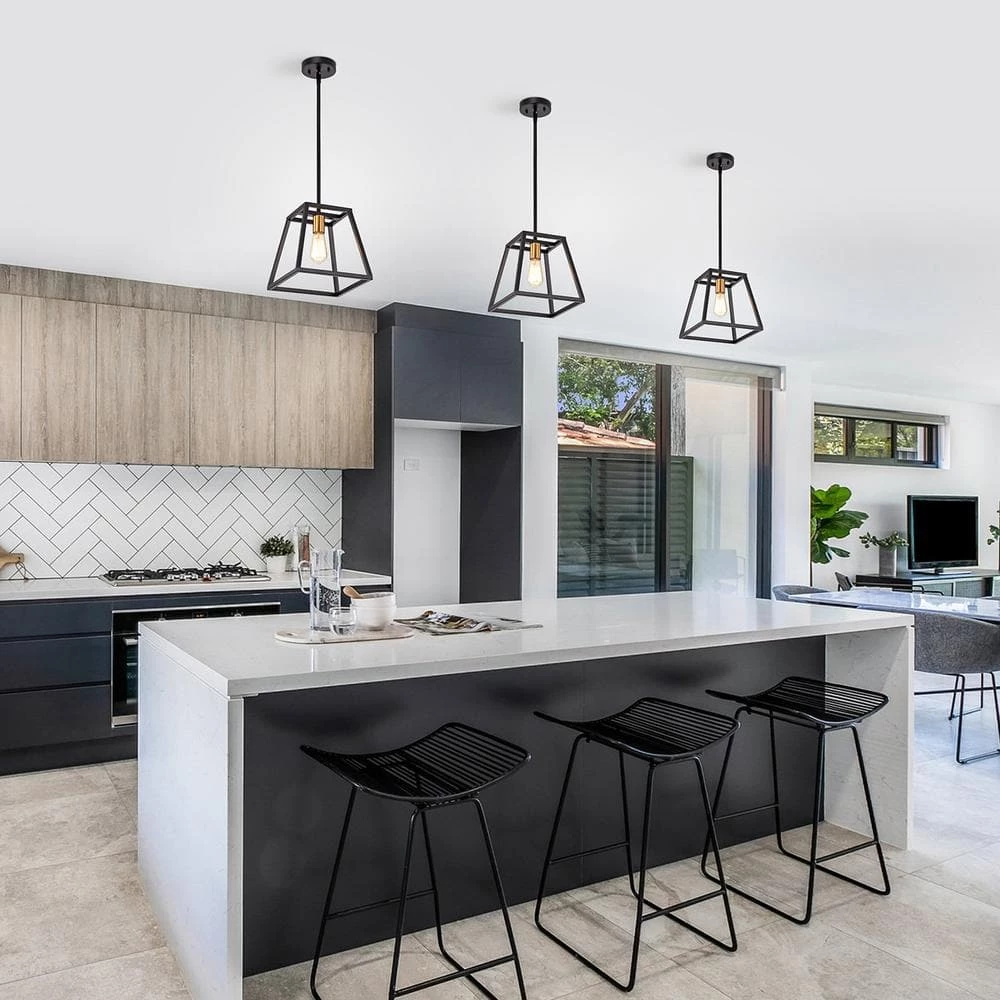 1-Light Matte Black Mini Pendant by Tatahance - Image 3