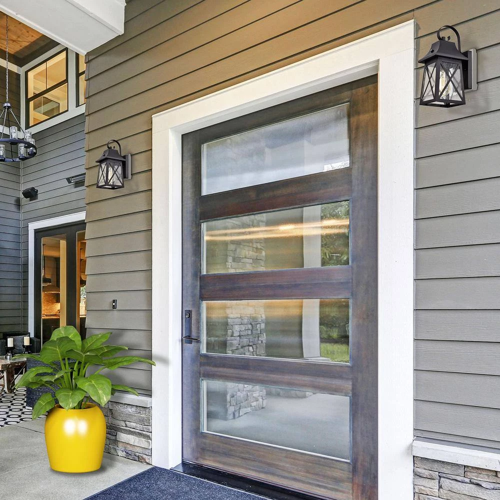 4.72 in. W 1-Light Outdoor Matte Black Wall Sconce with Dusk to Dawn Sensor by Tatahance - Image 5