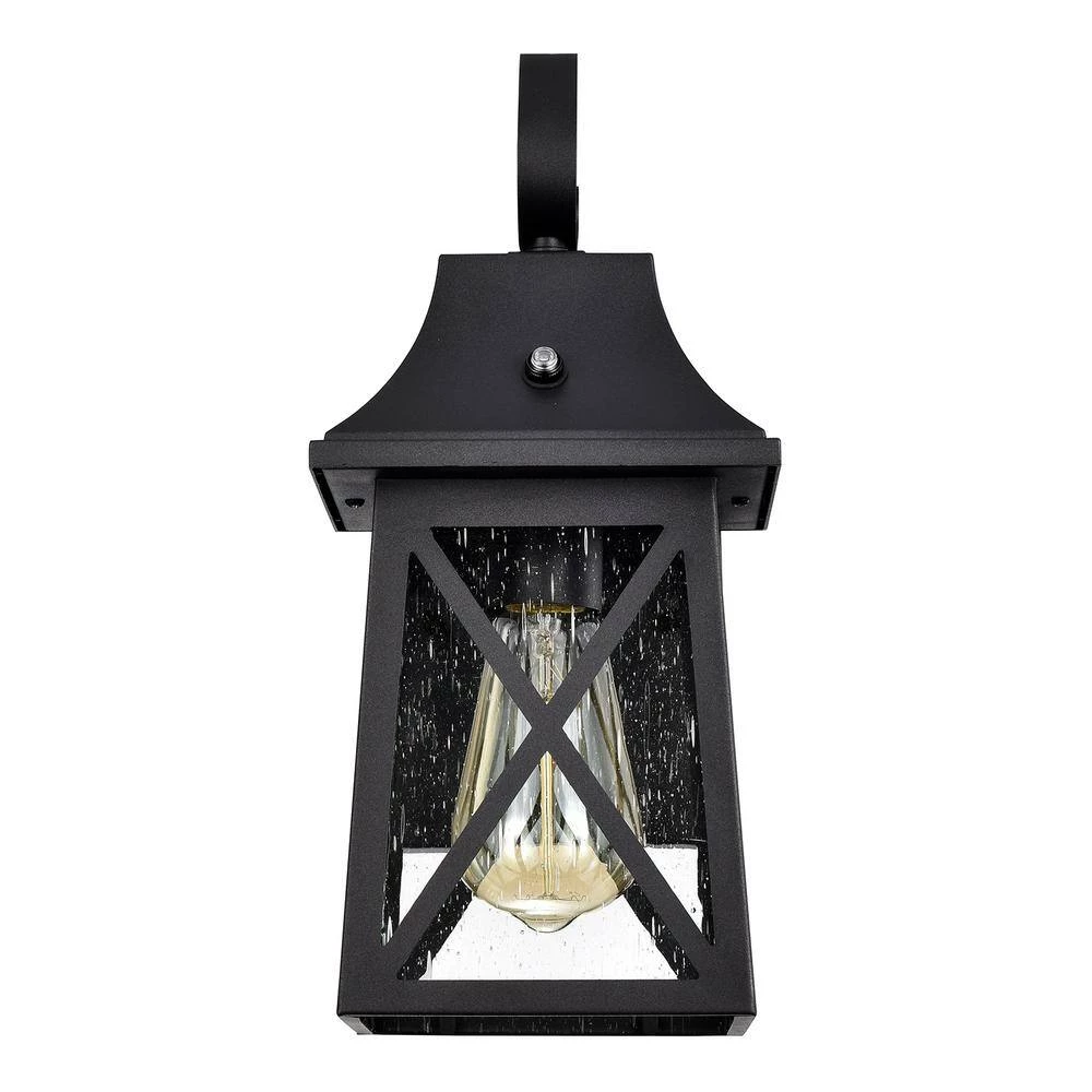 4.72 in. W 1-Light Outdoor Matte Black Wall Sconce with Dusk to Dawn Sensor by Tatahance - Image 3