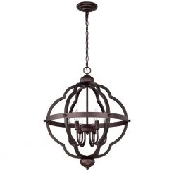 6-Light Oil Rubbed Bronze Globe Chandelier by Tatahance
