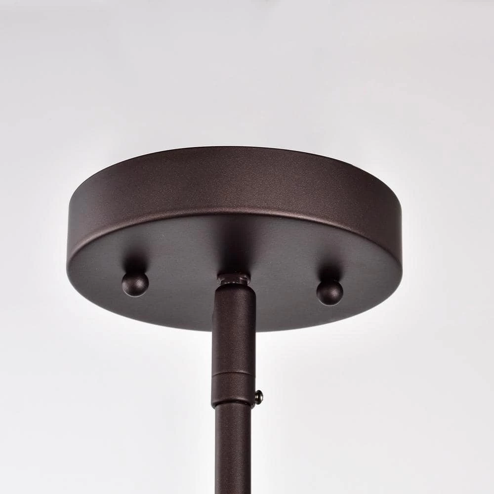 1-Light Oil Rubbed Bronze Cage Pendant by Tatahance - Image 6