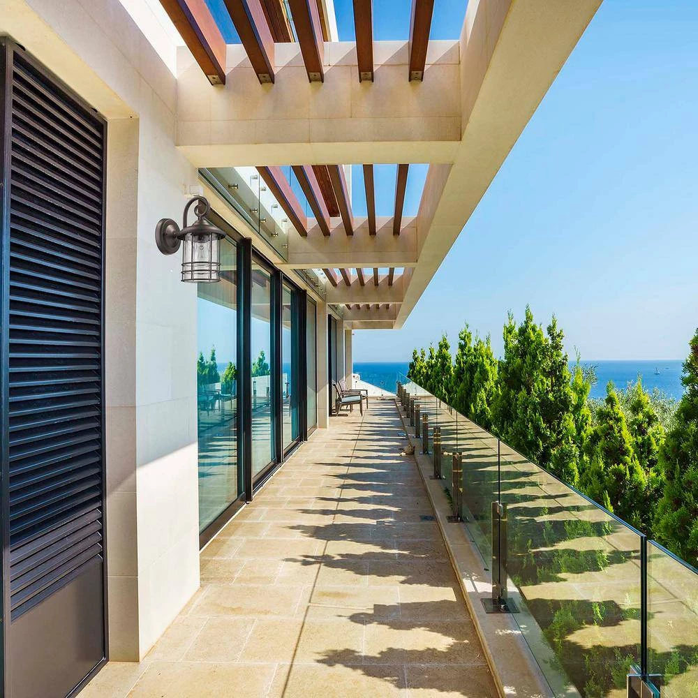 5.5 in. W 1-Light Oil Rubbed Bronze Sconce with Seeded Glass Shade (Set of 2) by Tatahance - Image 5