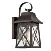 4.72 in. W 1-Light Outdoor Oil Rubbed Bronze Wall Sconce with Glass Shade by Tatahance