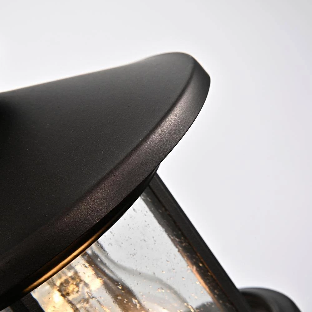 6 in. W 1-Light Outdoor Oiled Rubbed Bronze Wall Sconce with Glass Shade (Set of 2) by Tatahance - Image 6