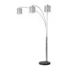 Marilyn 87.5 in. Polished Chrome Floor Lamp with Glass Shade by NOVA of California
