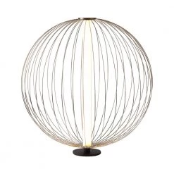 Spokes 21 in. Black Round Small Table Lamp by NOVA of California