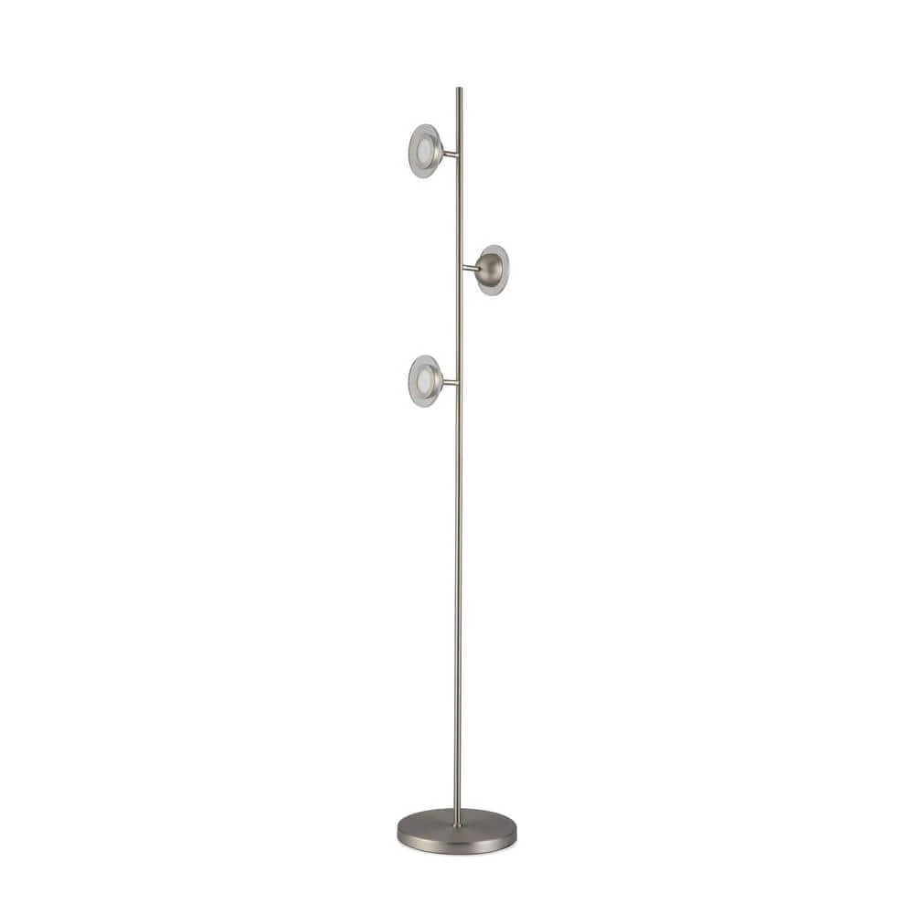 Laurel 69 in. Accent Satin Nickel Floor Lamp by NOVA of California