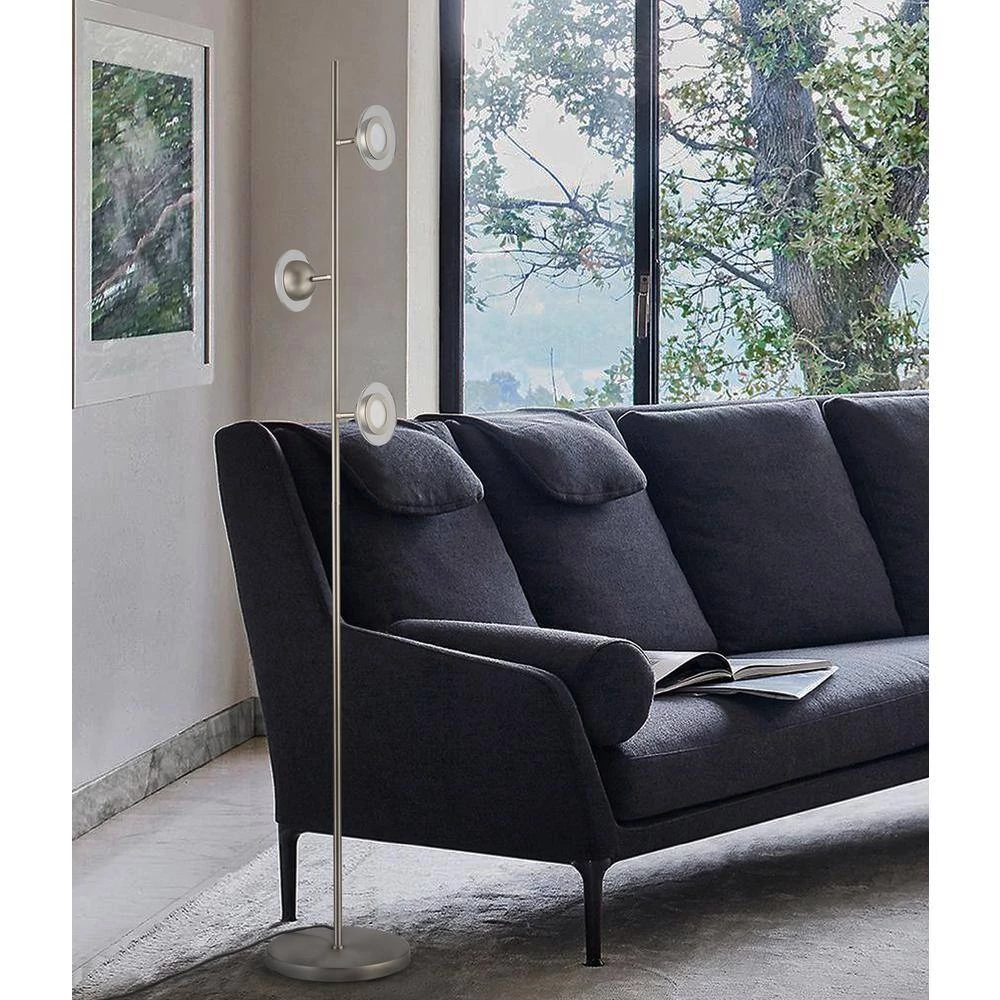 Laurel 69 in. Accent Satin Nickel Floor Lamp by NOVA of California - Image 2