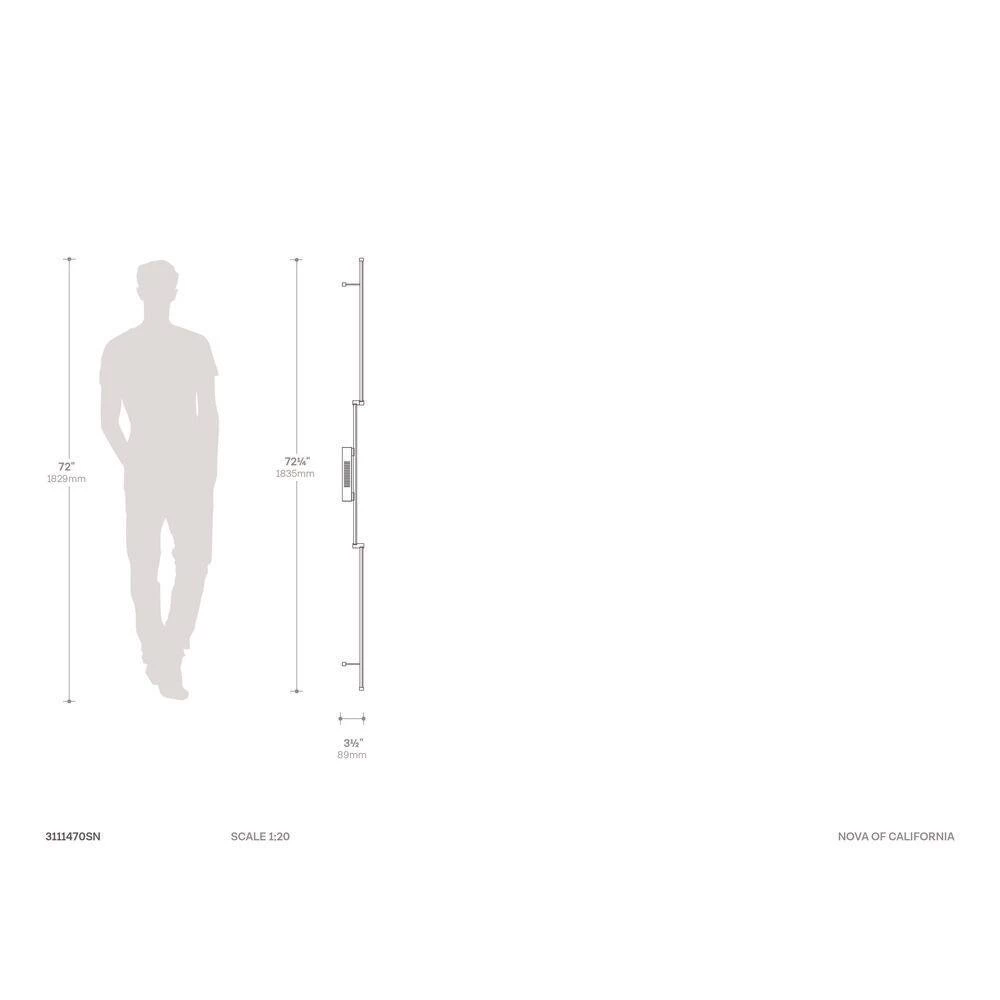 Flaven Satin Nickel LED Wall Sconce by NOVA of California - Image 10