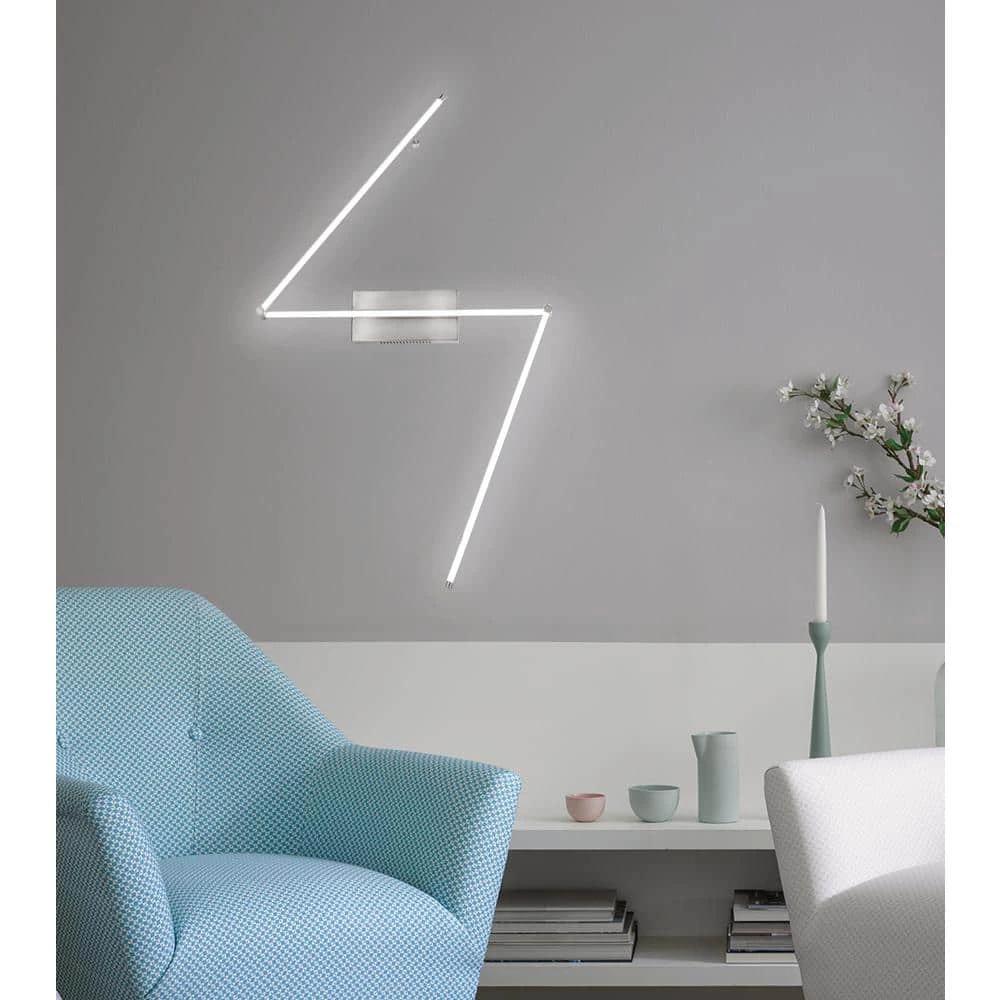 Flaven Satin Nickel LED Wall Sconce by NOVA of California - Image 5