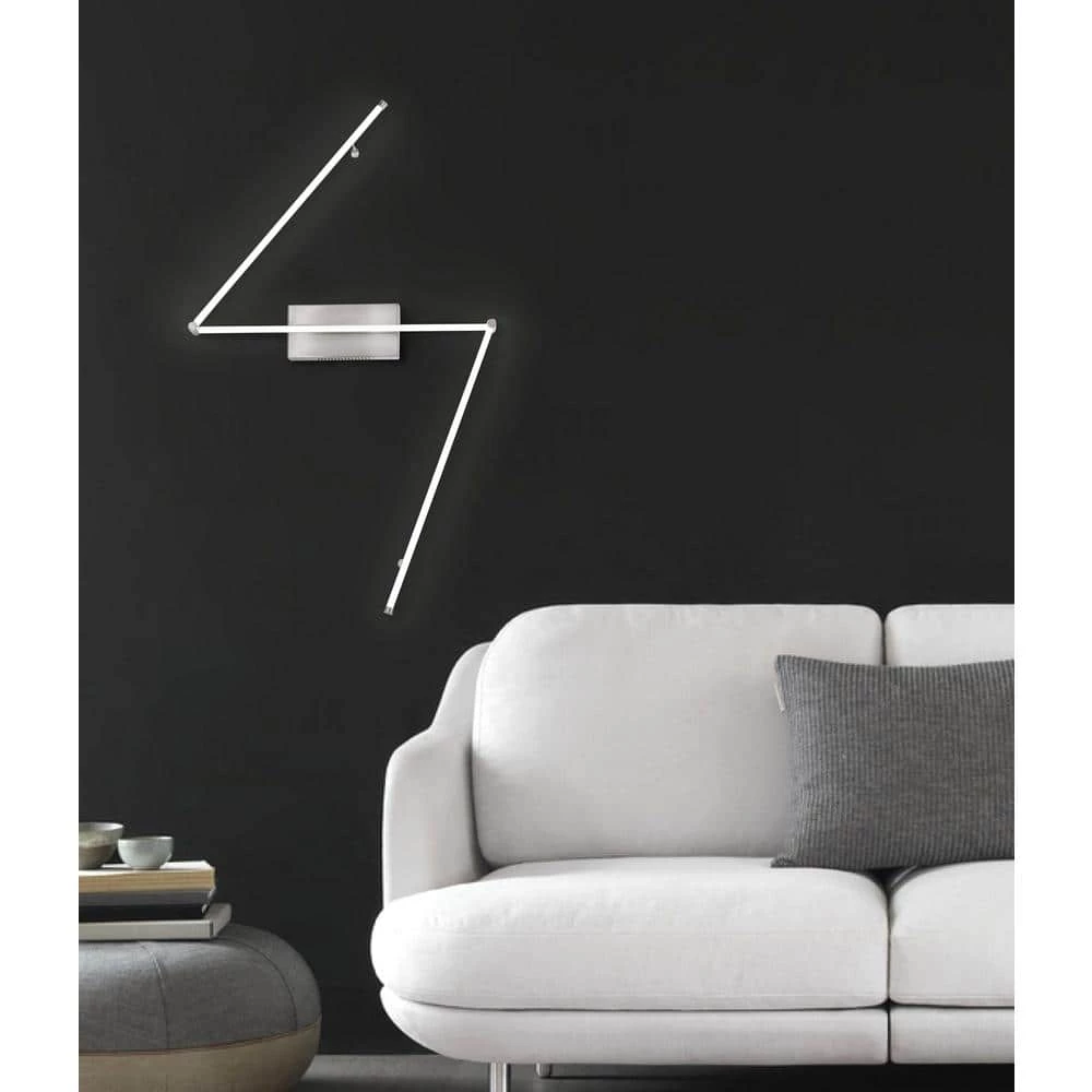 Flaven Satin Nickel LED Wall Sconce by NOVA of California - Image 4