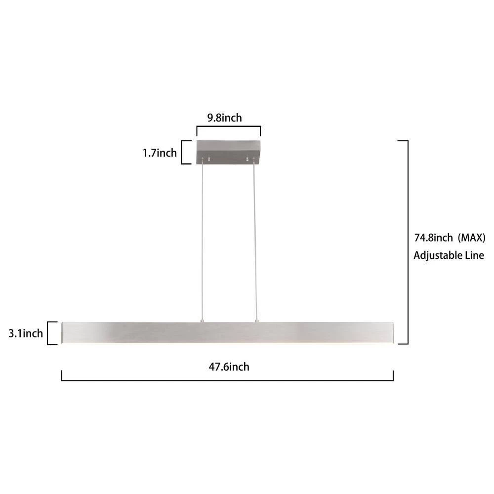 1-Light Silver White Standard Pendant Light by Tatahance - Image 6