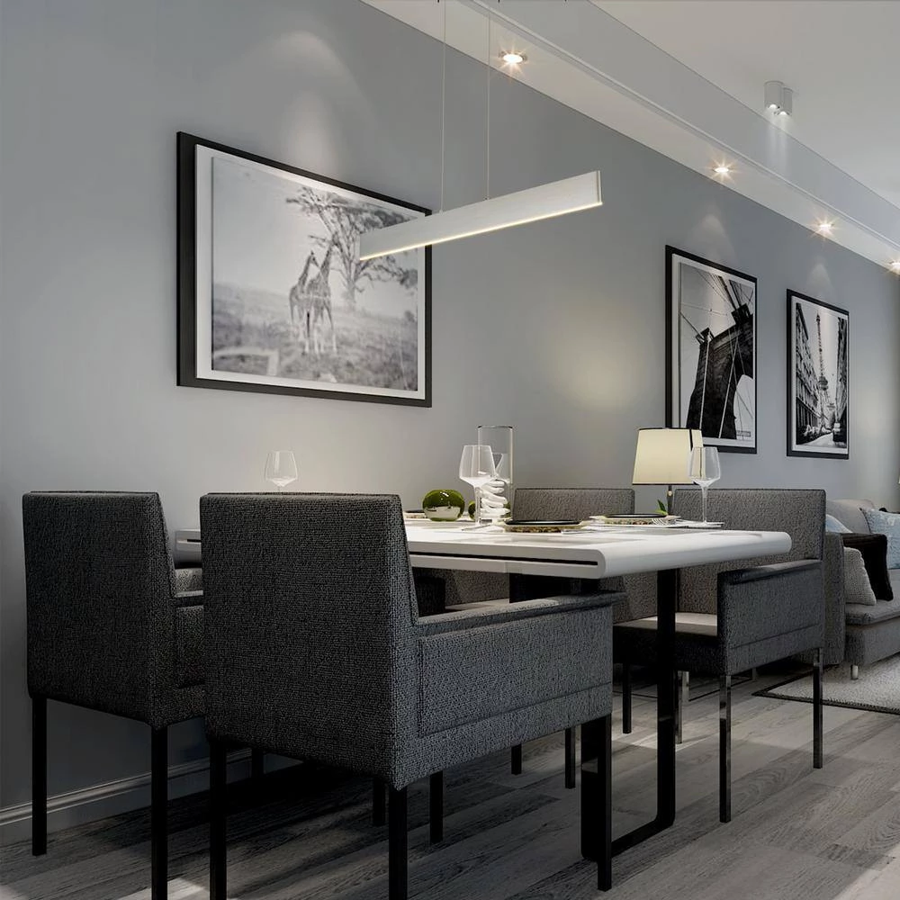 1-Light Silver White Standard Pendant Light by Tatahance - Image 4