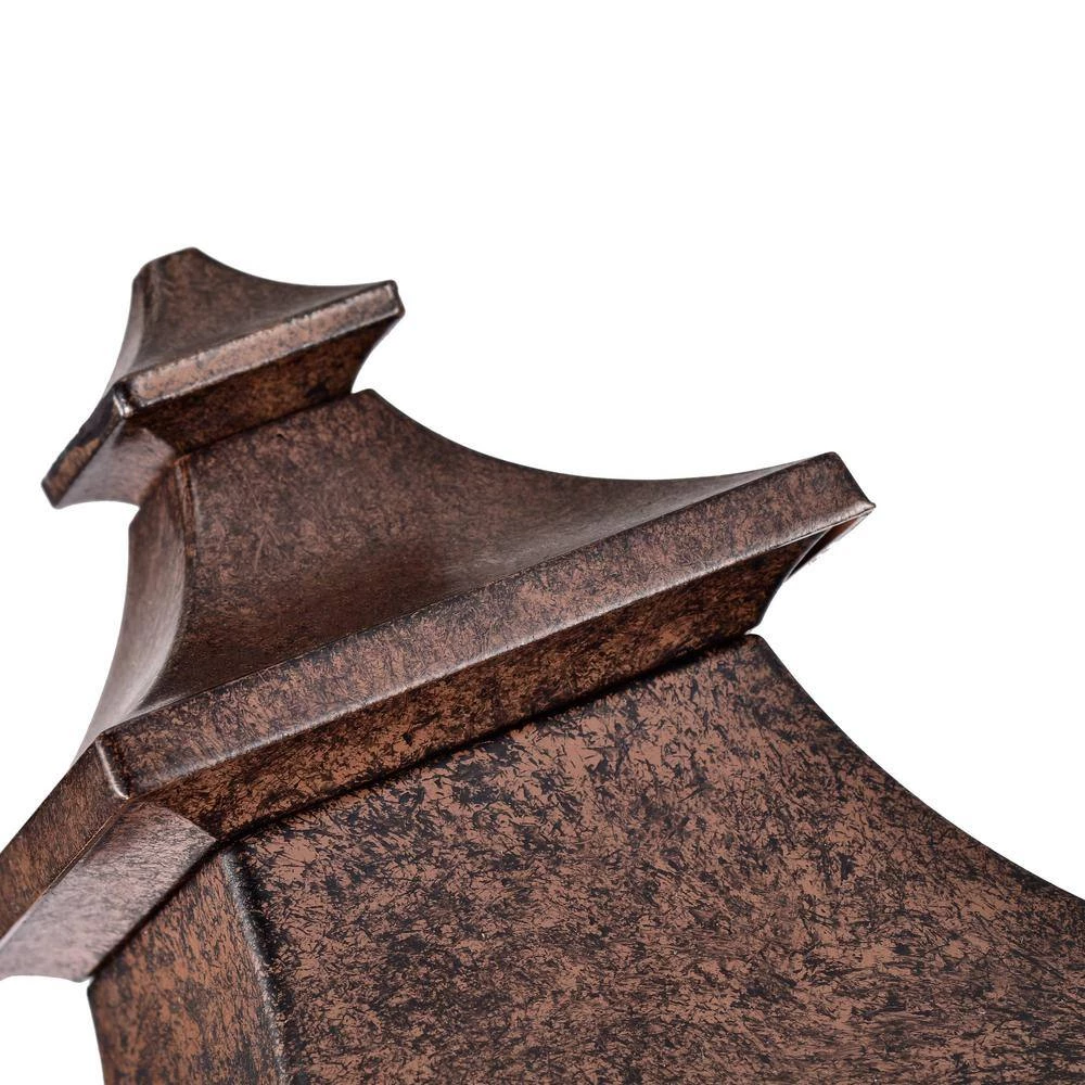 1-light Tannery Bronze Outdoor Post Lantern Die-Cast Aluminum with Clear Glass by Tatahance - Image 5