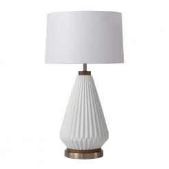 28 in. Walnut Concord Bone Porcelain Table Lamp by NOVA of California