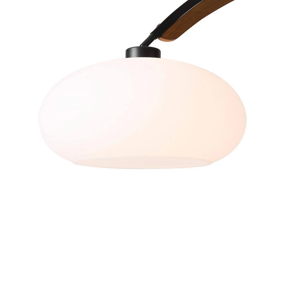 Vaulted 84 in. Arc Lamp, Matte Black and Walnut by NOVA of California - Image 6